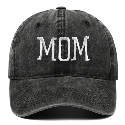 DAD MOM Embroidered Baseball Hat Retro Sports Casual Duck Tongue Hat Sun Hat