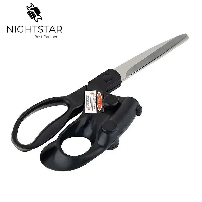 2026 Popular New Professional Laser Guided Scissors For home Crafts Wrapping Gifts Fabric Sewing Cut Straight Fast Scissor Shear
