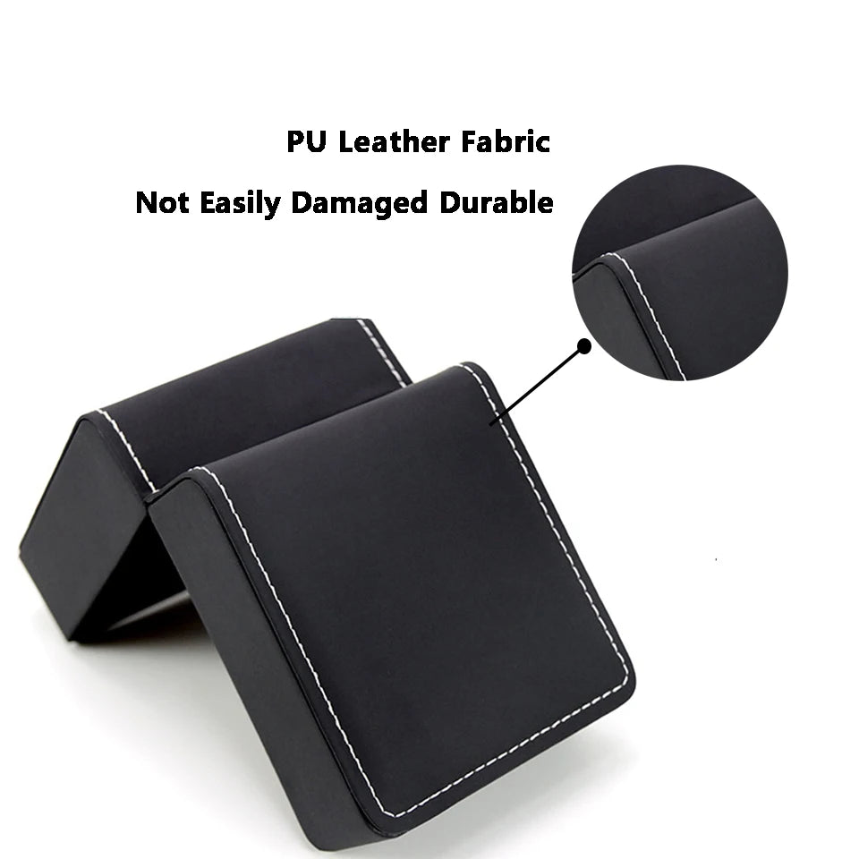 Single Watch Gift Box with Pillow PU Leather Wristwatch Display Case Organizer for Men