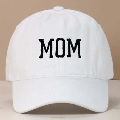 DAD MOM Embroidered Baseball Hat Retro Sports Casual Duck Tongue Hat Sun Hat