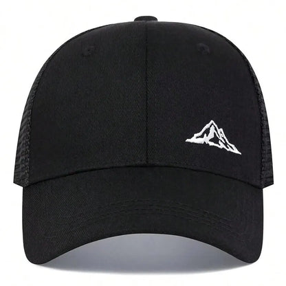Unisex Mountain Range Embroidery Baseball Net Caps Spring and Summer Outdoor Adjustable Casual Hats Sunscreen Hat