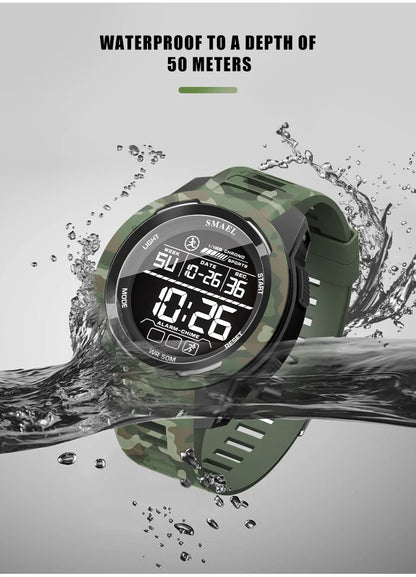 New SMAEL 8105 Watches Camo Strap Military Sport Watch for Men Clock Fashion Digital Wristwatch Waterproof Shockproof Watches