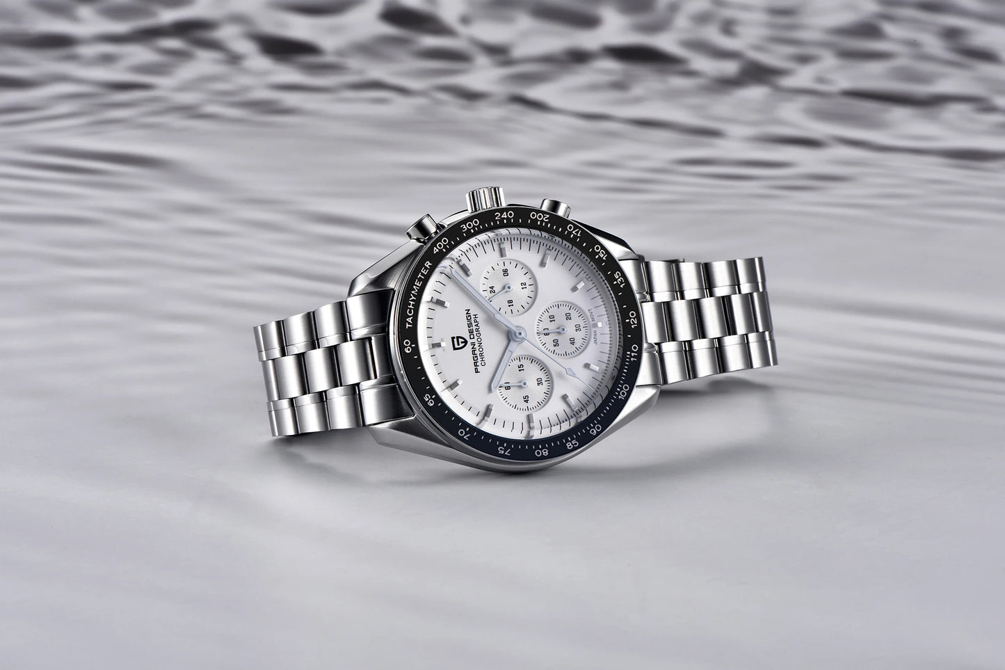 PAGANI DESIGN 2026 New Moon Men's Watches Luxury Quartz Watch For Men VK63 Chronograph AR Sapphire Mirror Ceramic Bezel Luminous