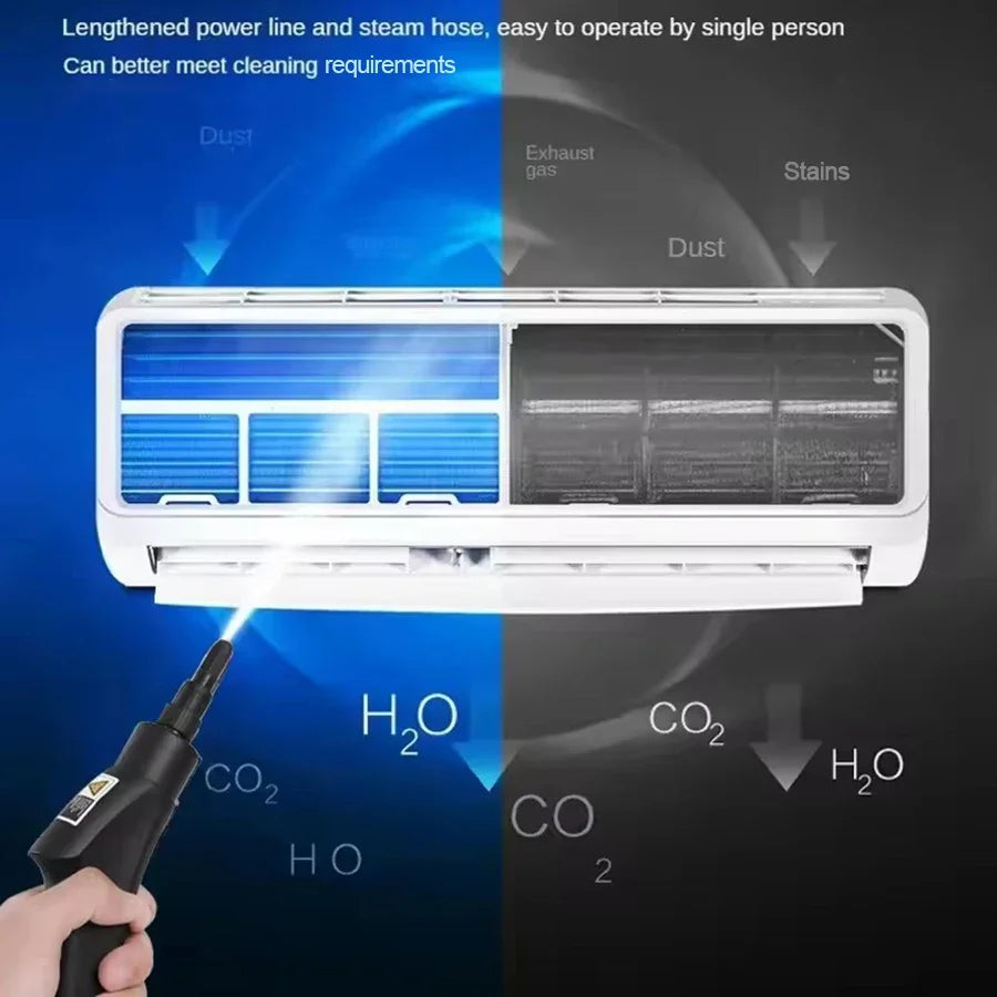 Portable Handheld Steam Cleaner High Temperature Pressurized Steam Cleaning Machine With Brush Heads For Kitchen Car