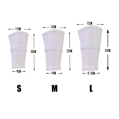 1Pair Soccer Shin Guard Football Crashproof Calf Protector Nylon Leg Sleeves Sock Shin Protector with Pocket Training Protection
