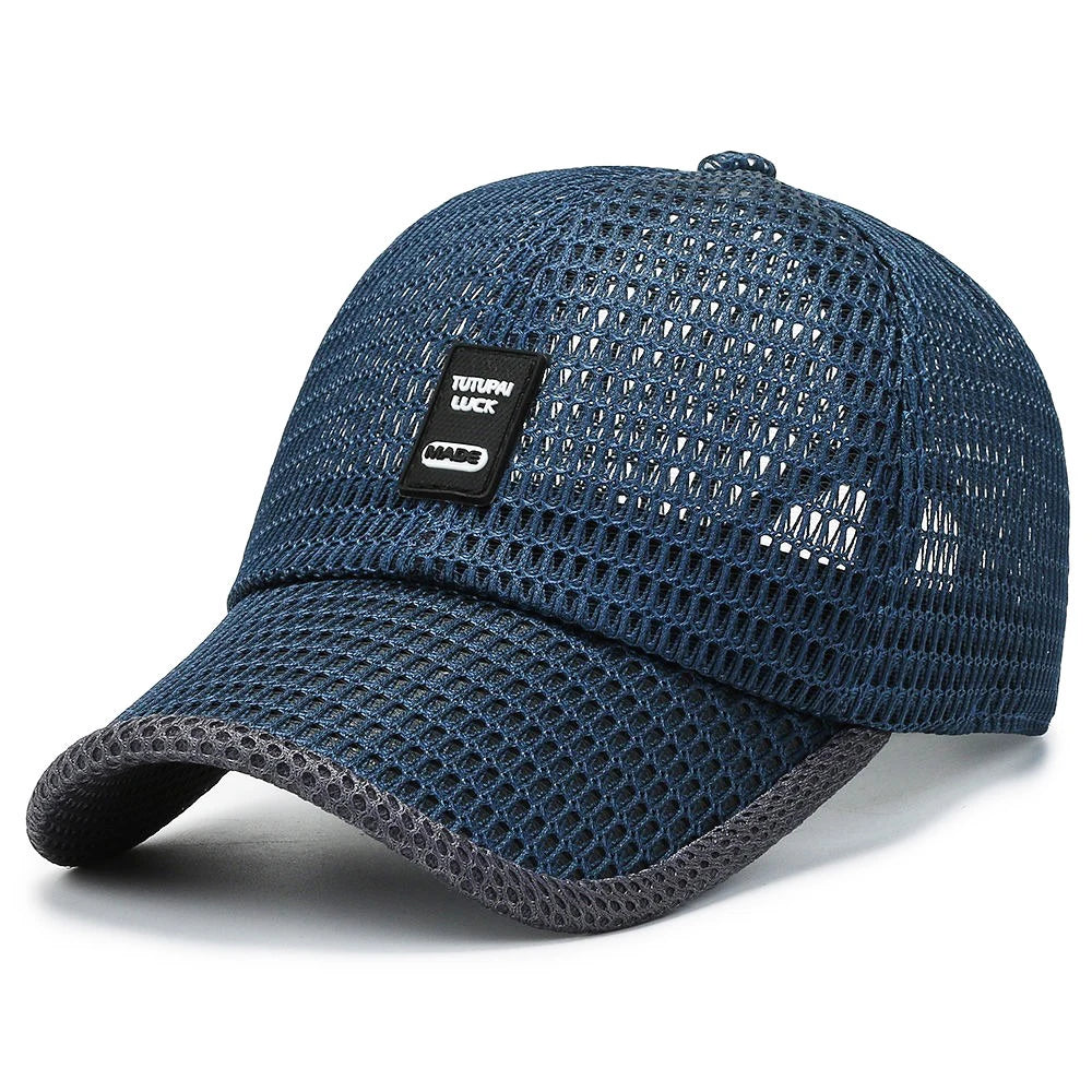 Summer Men'S Hats Summer Hat Men'S Sun Hat Outdoor Quick-Drying Mesh Cap Breathable Duck Tongue Cap Large Brim Baseball Cap