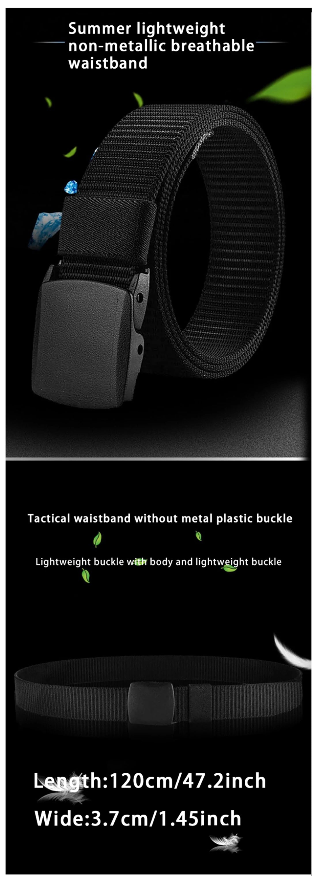 None metallic breathable waistband