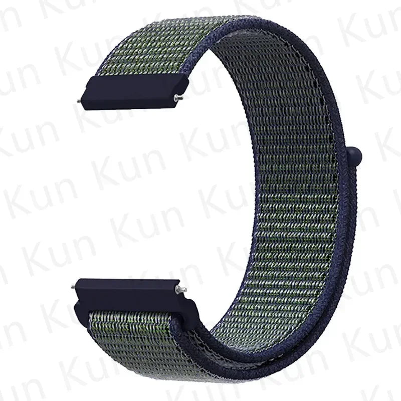 Nylon loop strap For Amazfit bip 6-5-3/u/S/pro Sport 20mm/22mm Bracelet for Amazfit GTS 4/3/2/2e/4 Mini/GTR 4/3/3 Pro/2/2e band