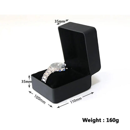 Single Watch Gift Box with Pillow PU Leather Wristwatch Display Case Organizer for Men
