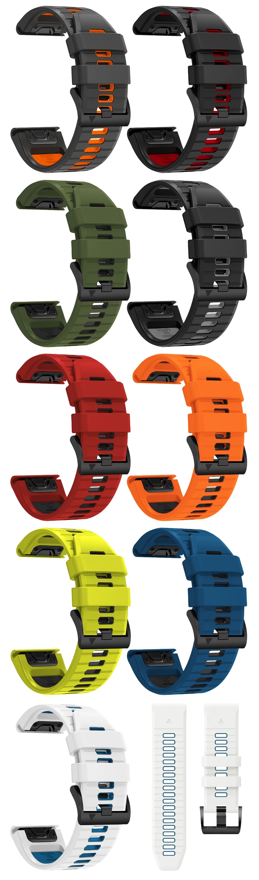 22 26MM Silicone WatchBand Strap For Garmin Fenix 7 7X 6X 6 Pro 5 5X Plus Epix Gen2 Enduro 2 WristStrap QuickFit Release Bracele