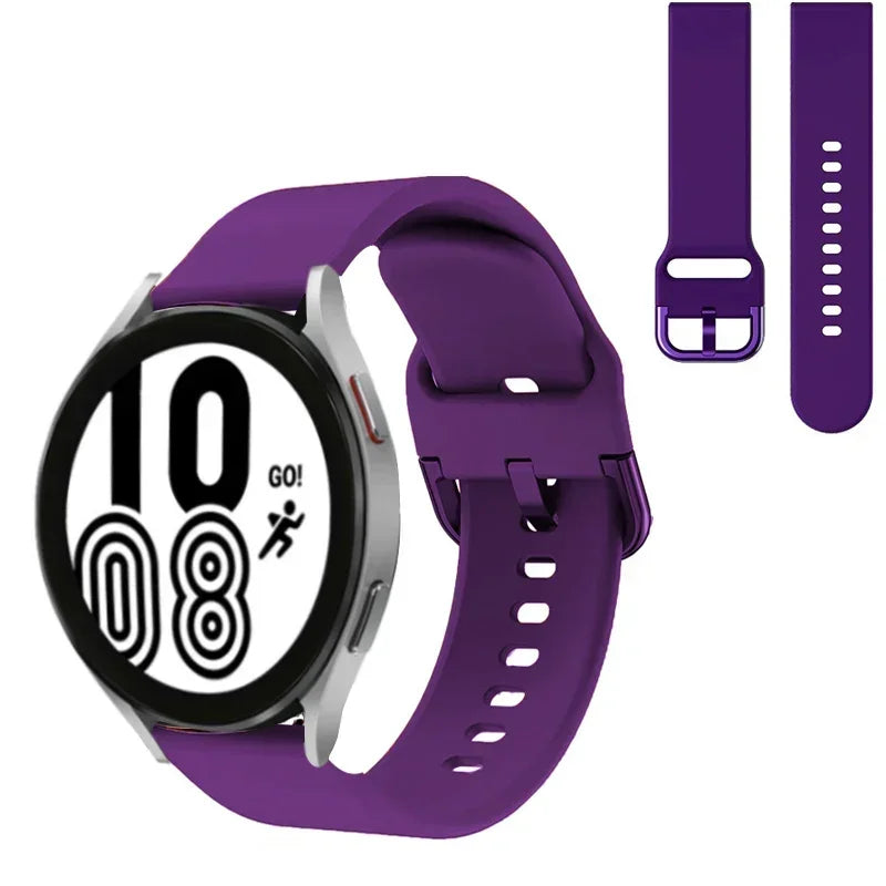20mm 22mm Strap For Samsung galaxy watch 6/5/pro/3/4/6 Classic 43mm 47mm/Active 2 Silicone Sport bracelet huawei Gt 3-2-2e Band