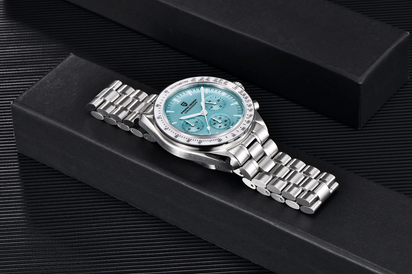 PAGANI DESIGN 2026 New Moon Men's Watches Luxury Quartz Watch For Men VK63 Chronograph AR Sapphire Mirror Ceramic Bezel Luminous