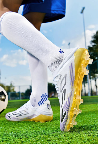 New Men Soccer Shoes Non-Slip Indoor Futsal Football Boots Match Grass Cleats High-quality Sneakers Hot-selling High-top Outdoor