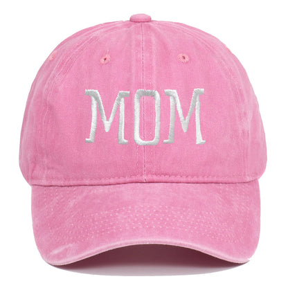 DAD MOM Embroidered Baseball Hat Retro Sports Casual Duck Tongue Hat Sun Hat