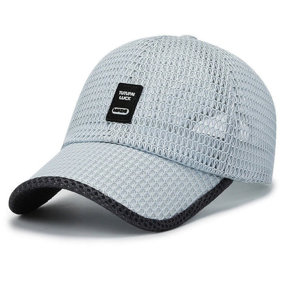Summer Men'S Hats Summer Hat Men'S Sun Hat Outdoor Quick-Drying Mesh Cap Breathable Duck Tongue Cap Large Brim Baseball Cap