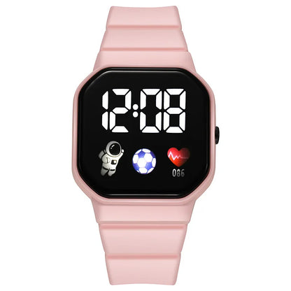 Kids Watch Sport LED Digital Watches Football Silicone Strap Waterproof Electronic Wristwatch for Children Boys Girls Gifts
