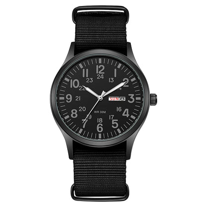2024 TPW Field Watch Easy Reading Fabric Strap 24 Hours Display Quartz Movement
