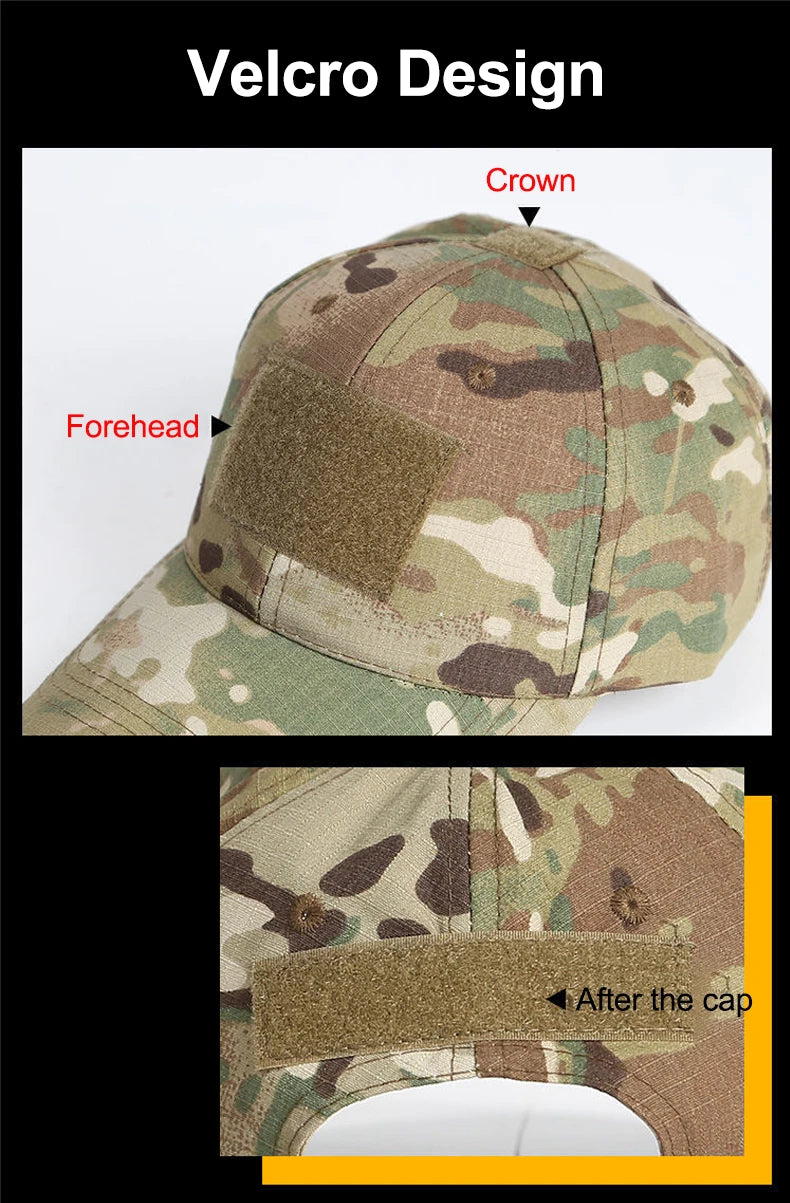 Camouflage Baseball Cap Outdoor Sports Hiking Fishing Hunting Caps Sunscreen Casual Sun Hats For Men Women