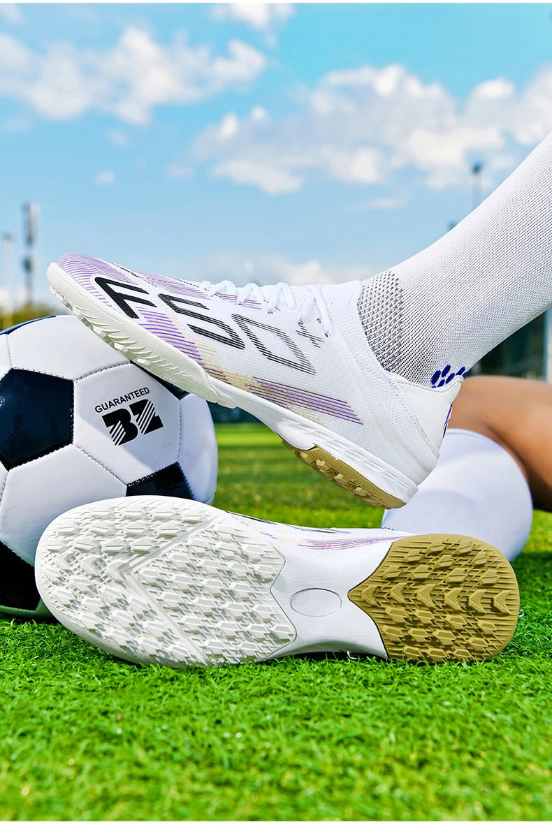New Men Soccer Shoes Non-Slip Indoor Futsal Football Boots Match Grass Cleats High-quality Sneakers Hot-selling High-top Outdoor