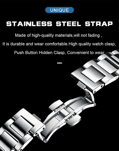 POEDAGAR Square Luxury Men Wristwatch Waterproof Luminous Date Stainless Steel Male Clock Business Sports Quartz Watches For Men