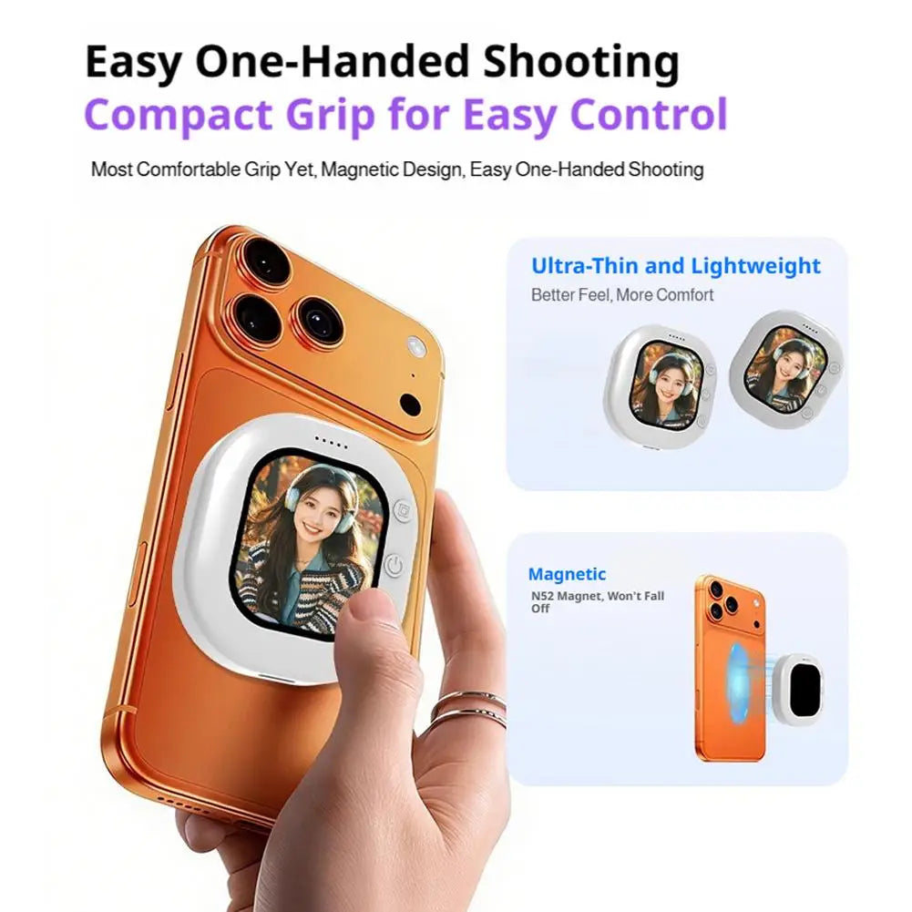Mini Wireless Phone Selfie Monitor Screen Portable Back Camera Monitor With Magnetic For Selfie Vlog Live Video Recording