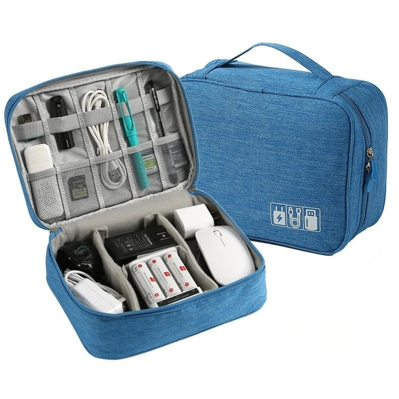 Cable Storage Bag Waterproof Digital Electronic Organizer Portable USB Data Line Charger Plug Storage Bag Travel Cable Organizer