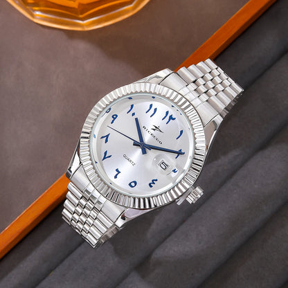 Fashion Men's Watches Date High-end Luxury Casual Sport Clock Classic Business Quartz Male Stainless Steel Wristwatches