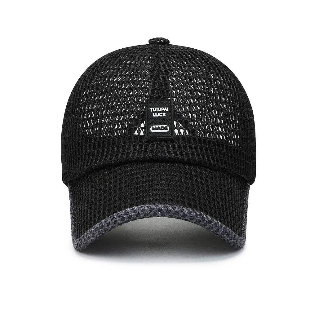 Summer Men'S Hats Summer Hat Men'S Sun Hat Outdoor Quick-Drying Mesh Cap Breathable Duck Tongue Cap Large Brim Baseball Cap