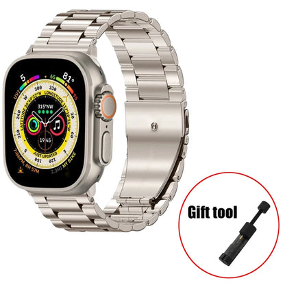 Metal Strap For Apple Watch Ultra 49mm 9 8 7 45mm 41mm Stainless Steel Bracelet For iWatch 6 5 SE 3 44mm 42mm 40mm 38mm S10 42mm