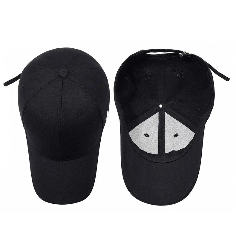 New Spring Style Sports Snapback Hat with Side - embroidered Water Drop and Cross Patterns. It's designed to make the face look