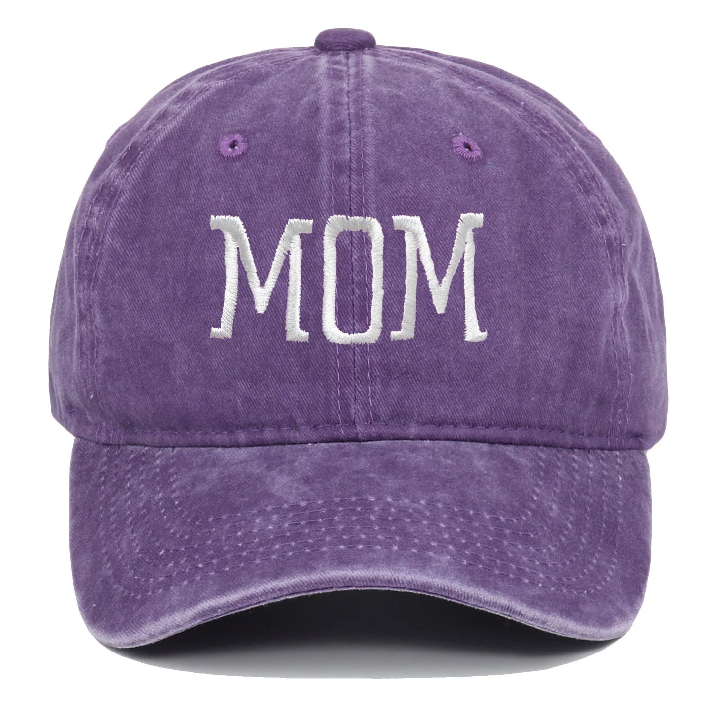 DAD MOM Embroidered Baseball Hat Retro Sports Casual Duck Tongue Hat Sun Hat
