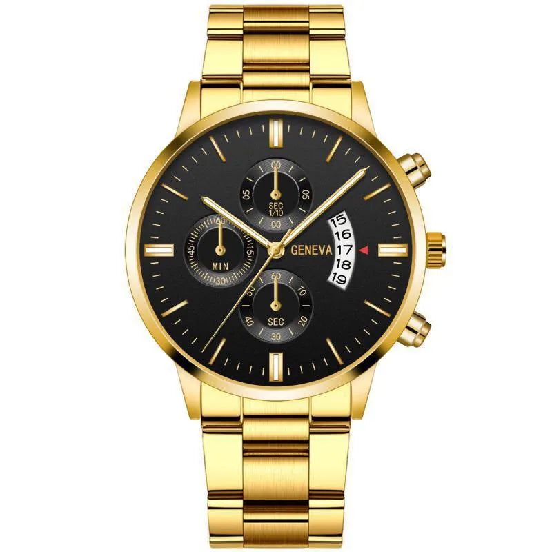 2025 Fashion Men Stainless Steel Watch Luxury Calendar Quartz Wrist Watch Mens Business Watches for Man Clock Montre Homme