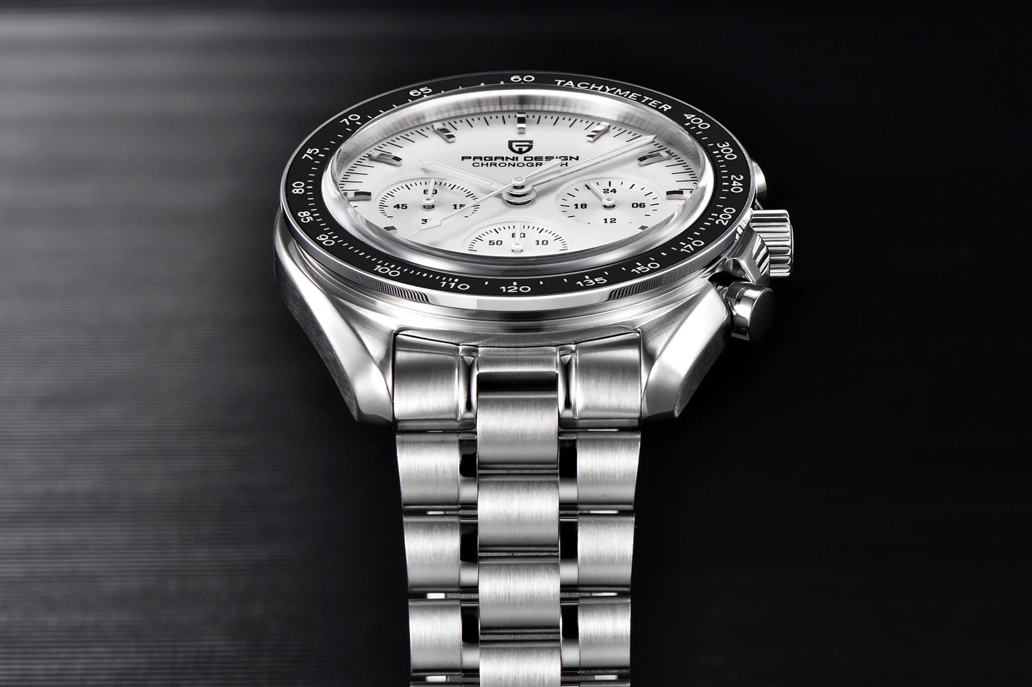 PAGANI DESIGN 2026 New Moon Men's Watches Luxury Quartz Watch For Men VK63 Chronograph AR Sapphire Mirror Ceramic Bezel Luminous