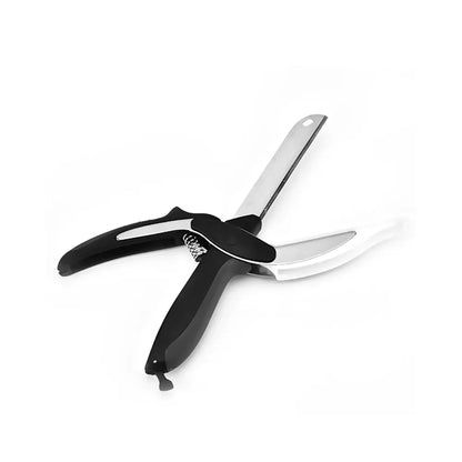 Stainless Steel Kitchen Scissors 2 In 1 Cutting Board Chopper Fruit Vegetable Multifunctional